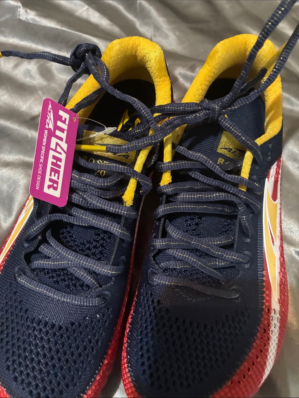 Navy, Red & Yellow Women’s Running Shoes - Picture 4 of 5